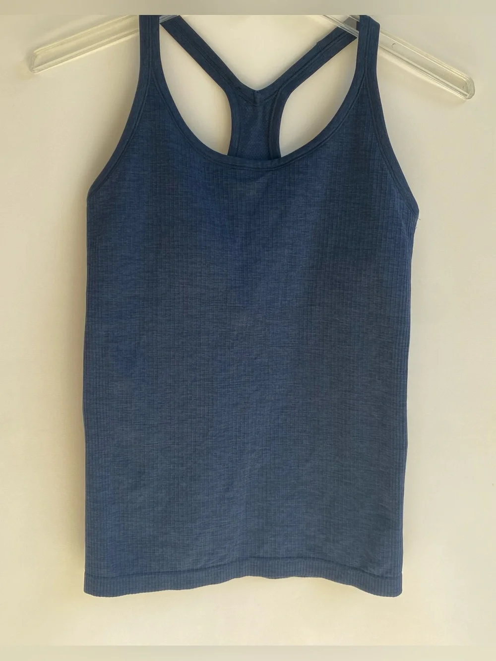 Lululemon ebb to street tank top racer back full length light support navy 10